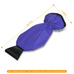 Ice Scraper Glove, Fleece-Lined Waterproof Snow & Ice Removal Mitt with Built-In ABS Scraper for Car Windshields, Doors & Windows