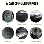 Leather cleaning paste for car seats, door panels, centre consoles, floor mats, shelves and steering wheels