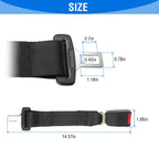 Car Seat Belt Extender 2-Pack, 14.37" Buckle Tongue Extension, Universal Fit for Most Vehicles