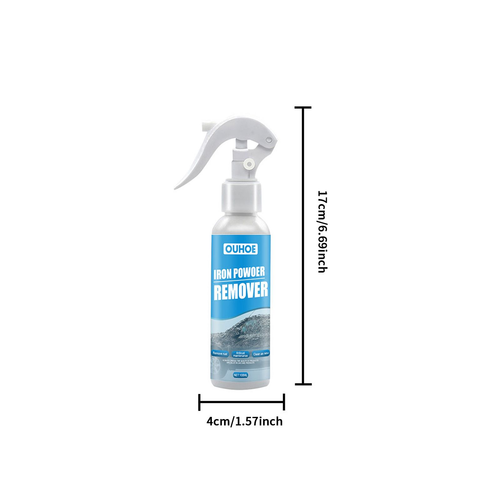 Car Iron Powder Remover Spray, Rust Stain Remover for Auto Paint & Chrome, Spray-On Rust Converter and Fallout Cleaner, 100 ml