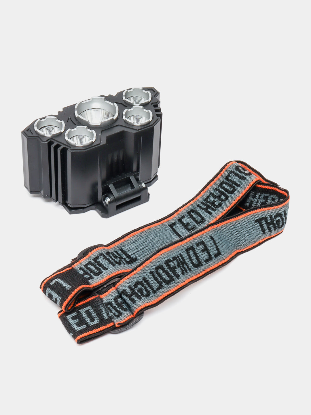 5-LED USB Rechargeable Headlamp with 4 Modes and Adjustable Headband, Hands-Free Light for Camping, Hiking and Car Repairs