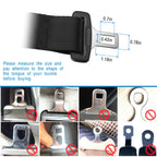 Car Seat Belt Extender 2-Pack, 14.37" Buckle Tongue Extension, Universal Fit for Most Vehicles