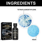 Graphene Ceramic Coating for Cars, 70 ml Paint Sealant Kit with Sponge, Towel, Gloves & 2 Applicator Cloths, High Gloss Hydrophobic Protection