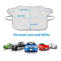 Car Windshield Snow Cover, 55" x 36" 4-Layer Windproof Anti-Theft Ice & Frost Protector for Most Cars, SUVs & Trucks