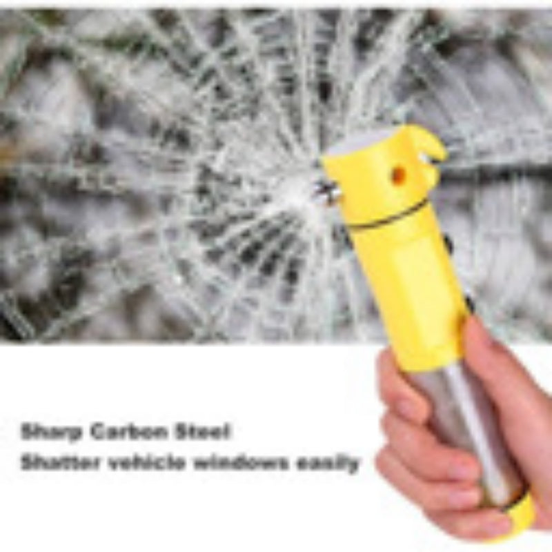 Car Safety Hammer with Flashlight, 3-in-1 Emergency Window Breaker, Seatbelt Cutter & LED Torch for Car, Truck & SUV