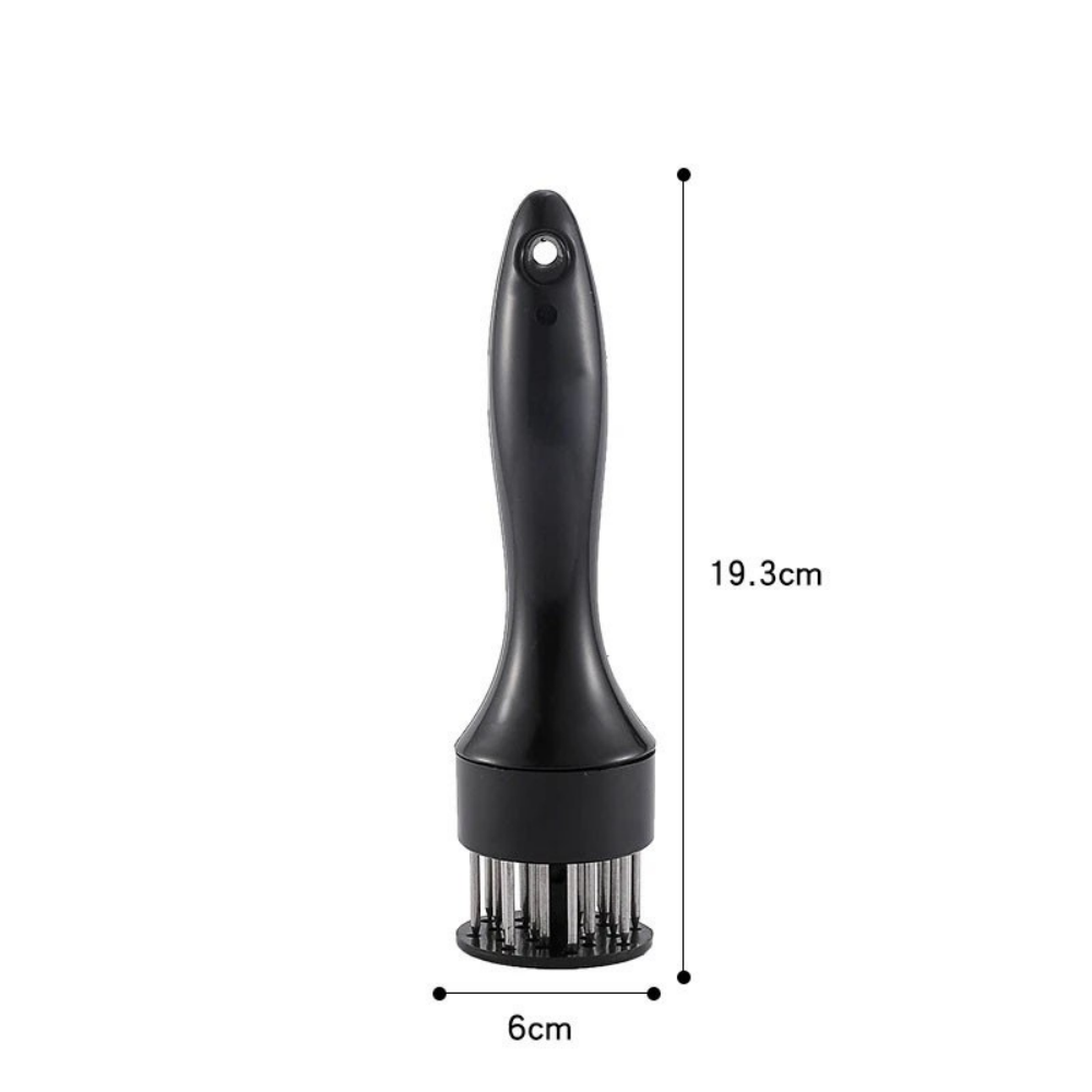 Size chart for the meat tenderizer: 19.3 cm long and 6 cm wide