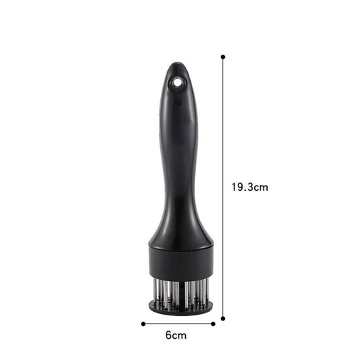 Size chart for the meat tenderizer: 19.3 cm long and 6 cm wide